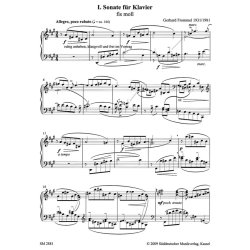 Sonata I fur Klavier (1931) : Endfassung von 1981