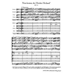 Cantata BWV 61 Nun Komm : Cantata for the First Sunday of Advent