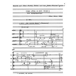 Drei Satze in zwei Teilen : Kammermusik 1958/59