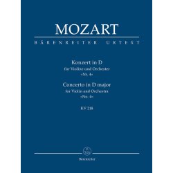 Violin Concerto No.4 in D major K.218 : for Violin and Orchestra
