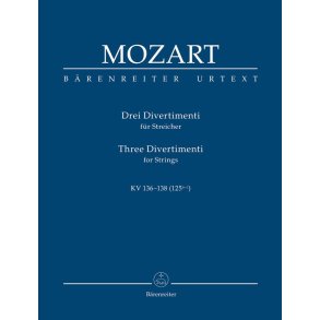Three Divertimenti for Strings KV 136-138