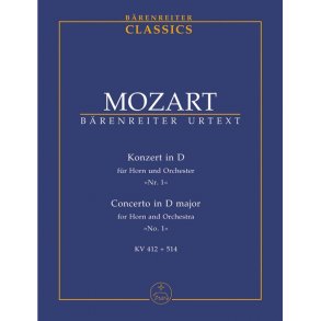Horn Concerto 1 D maj K514-412 Stud Sc : for Horn and Orchestra