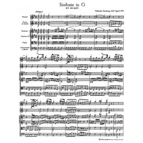 Symphony No. 27 G major KV 199 (161b)