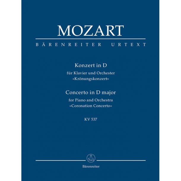 Concerto For Piano And Orchestra 26 KV537 : Coronation Concerto Study Score, Urtext edition