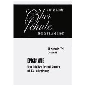 Chorschule Band 13/2 : Epigramme