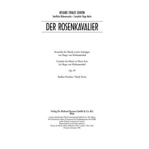 Der Rosenkavalier Op. 59 : Musikalische Komödie in 3 Akten