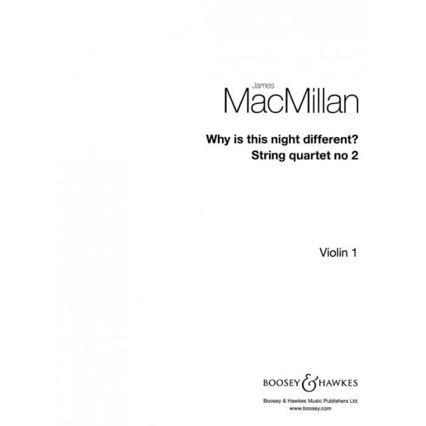 Why is This Night Different? : String Quartet No 2