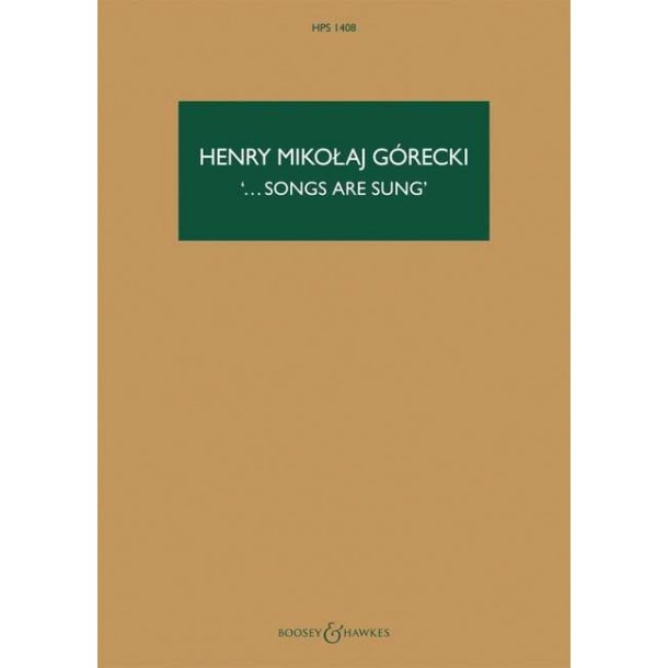 Songs are sung Op. 67 : Hawkes Pocket Scores HPS 1408