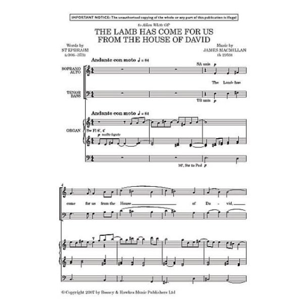 The Lamb has come for us from the House of David