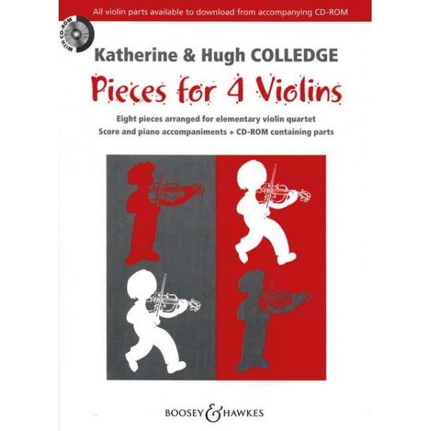 Pieces for 4 Violins : Eight pieces arranged for elementary violin quartet