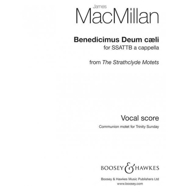 Benedicimus Deus Caeli : aus The Strathclyde Motets
