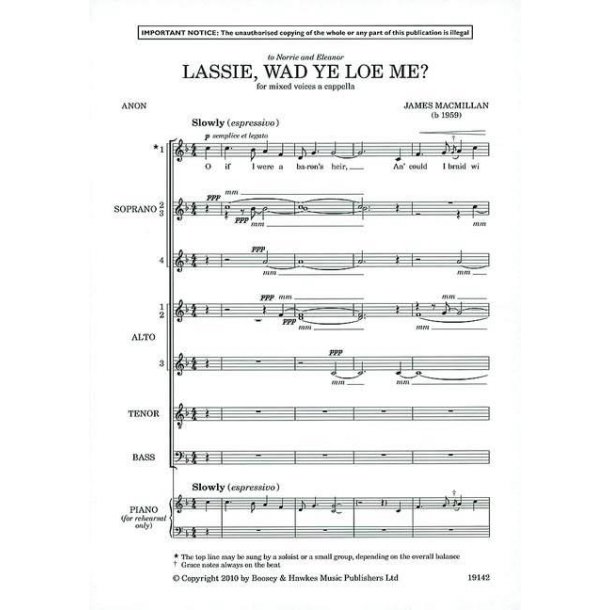 Lassie, Wad Ye Loe Me?