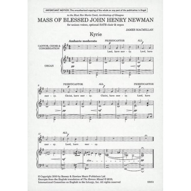 Mass of Blessed John Henry Newman