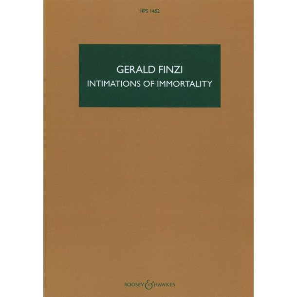 Intimations of Immortality Op. 29 : Ode for tenor solo, chorus, and orchestra