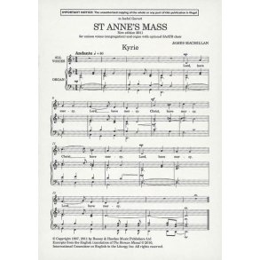 St Anne's Mass : New edition 2011
