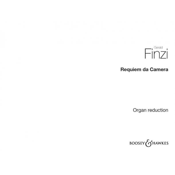Requiem da Camera : Organ reduction for use instead of orchestral accompaniment
