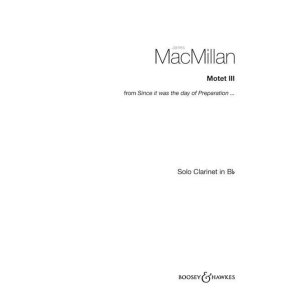 Motet III : Instrumental solo from Since it was the day of Preparation