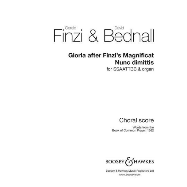 Gloria After Finzi's Magnificat and Nunc Dimittis : Words From The Book Of Common Prayer (1662)