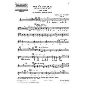 Noye'S Fludde, Op. 59 : Coro Testo Inglese-Tedesco