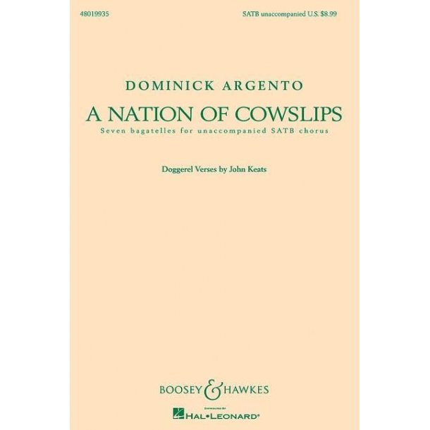 A Nation of Cowslips : Seven Bagatelles for Unaccompanied SATB Chorus