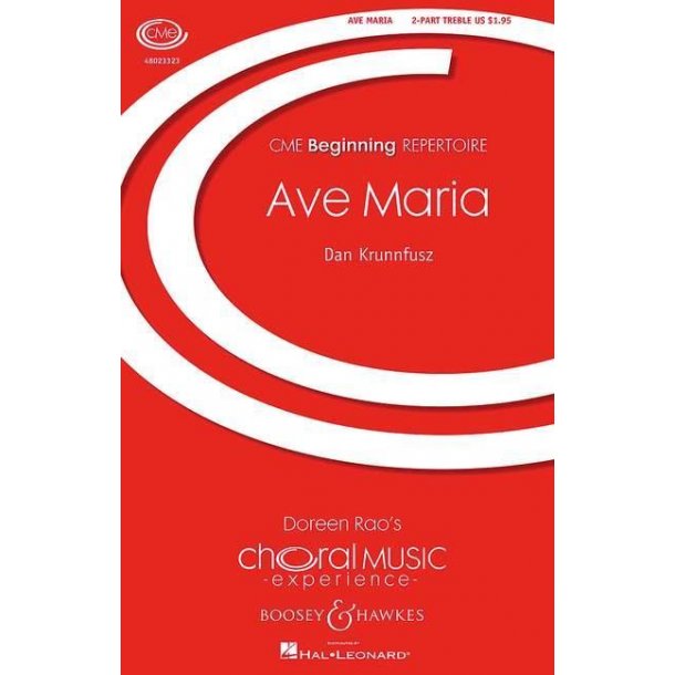 Ave Maria : 2-part treble voices, flute and tone chimes