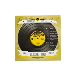 Silicone Trivet: Vinyl Record Design