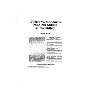 John W. Schaum: Music Making At The Piano Book 4 Level 3