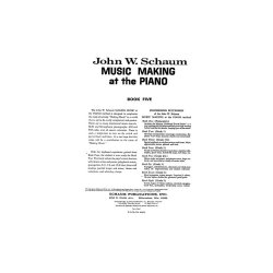 Schaum, Jw Music Making At The Piano Book 5 Level 4 Pf