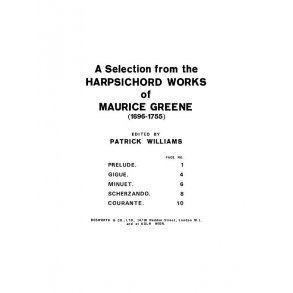 Greene, M Five Harpsichord Works Williams Pf