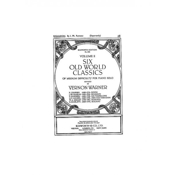 Six Old World Classics 2 Warner Pf