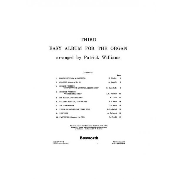 Williams: Third Easy Album For The Organ