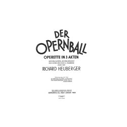 Heuberger, R Der Opernball Overture (German Lyrics) Pf