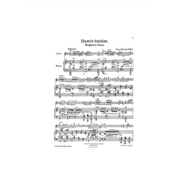 Franz Drdla: Hungarian Dances Op.30 No.2 'Hamis Babam'