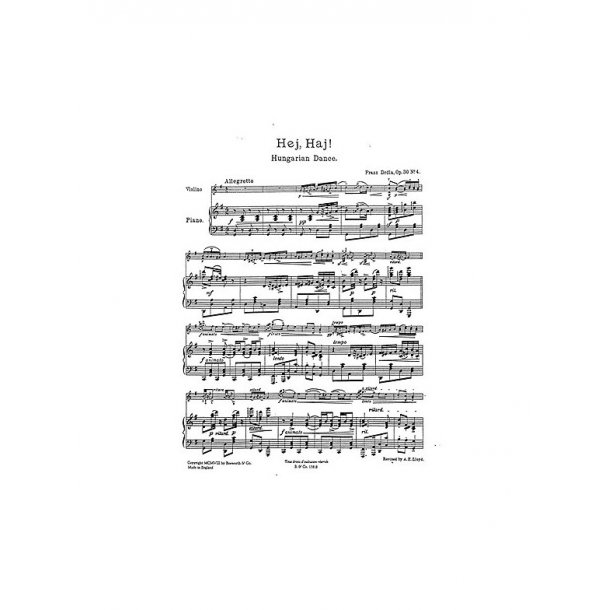 Franz Drdla: Hungarian Dances Op.30 No.4 'Hej Haj'