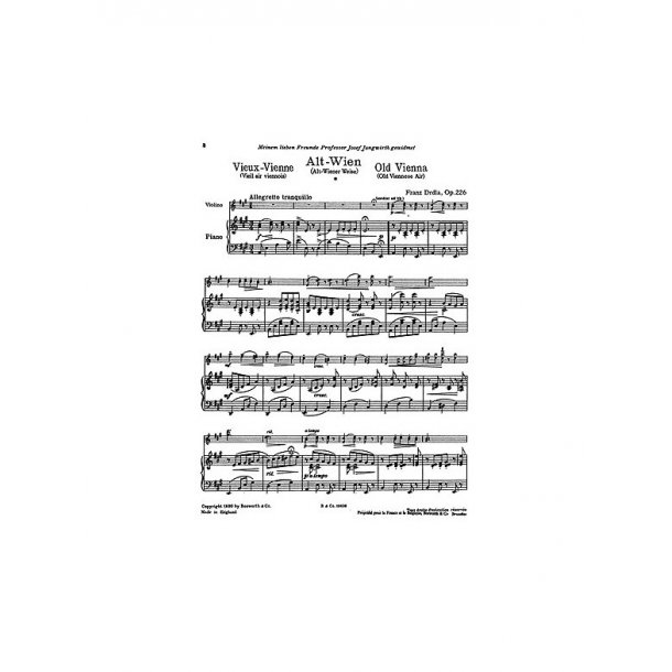 Franz Drdla: Old Vienna Op.226