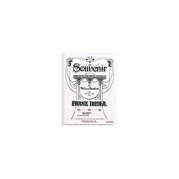 Franz Drdla: Souvenir For Violin And Piano
