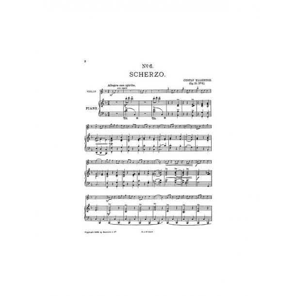 Gustav Ellerton: Scherzo For Violin And Piano Op.21 No.6