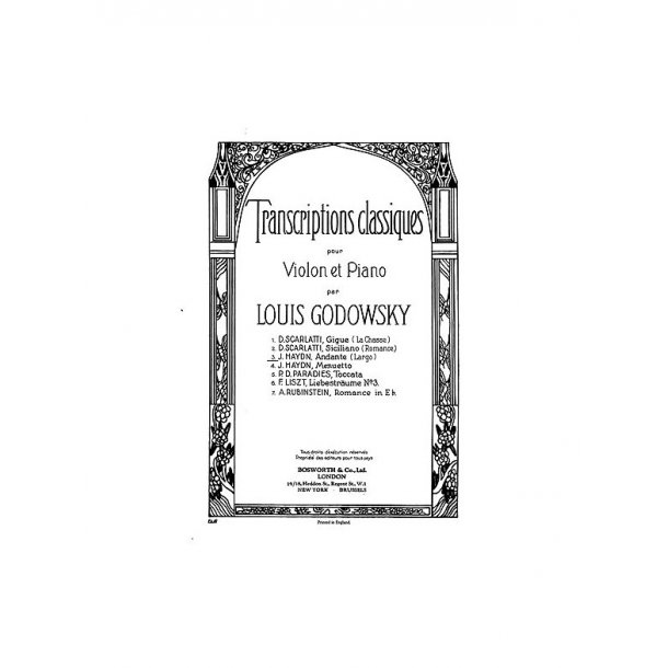 Joseph Haydn: Andante From The Symphony In D (Violin/Piano)