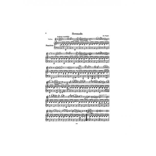 Haydn, J Serenade Famous Wahls Vln/Pf