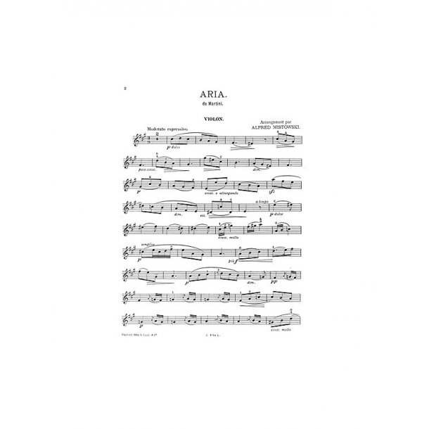 Martini, J Aria Mistowski Vln/Pf