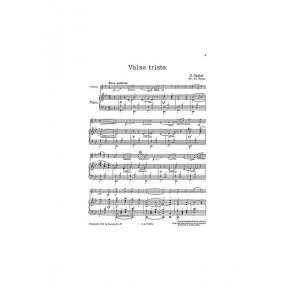Oskar Nedbal: Valse Triste (Violin/Piano)