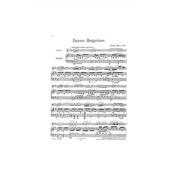 Guido Papini: Hungarian Dance No.1 In G For Violin And Piano