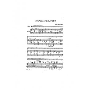 Guido Papini: Theme With Variations For Violin And Piano