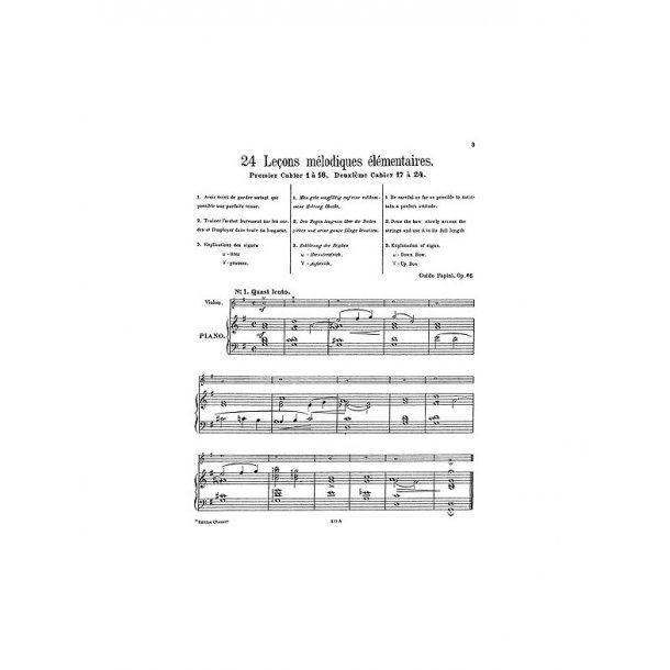 Guido Papini: 24 Elementary Studies For Violin And Piano Op.68 Book 1