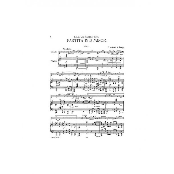 C. Hubert Parry: Partita In D Minor For Violin And Piano