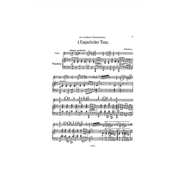 Eichhorn, M Hungarian Dance In G Minor Vln/Pf