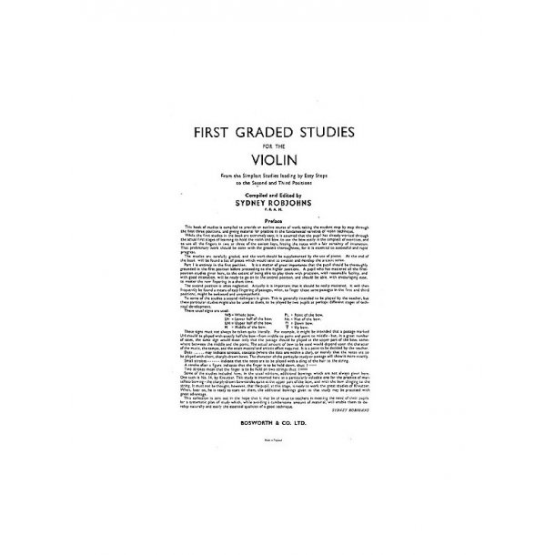 Robjohns, S Five Graded Studies Vln