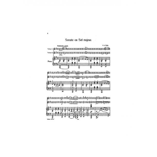 Petit, C J Sonata In G 2vln/Pf