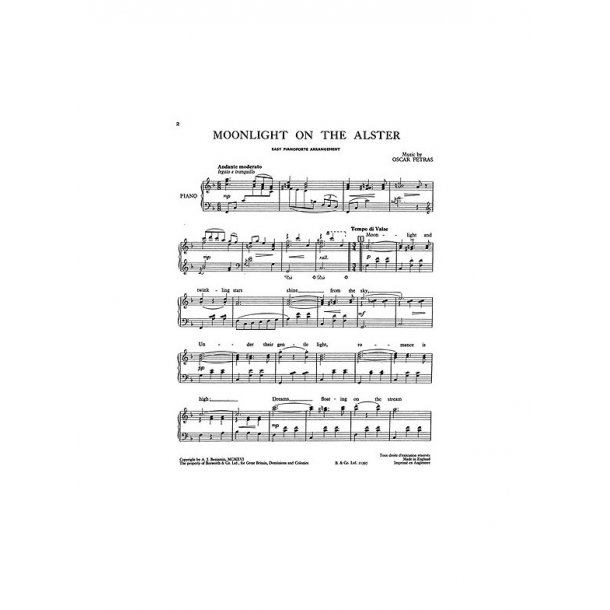 Oscar Fetras: Moonlight On The Alster (Easy Piano)