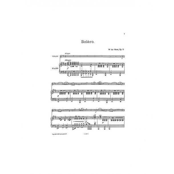 Willem Ten Have: Bolero Op.11